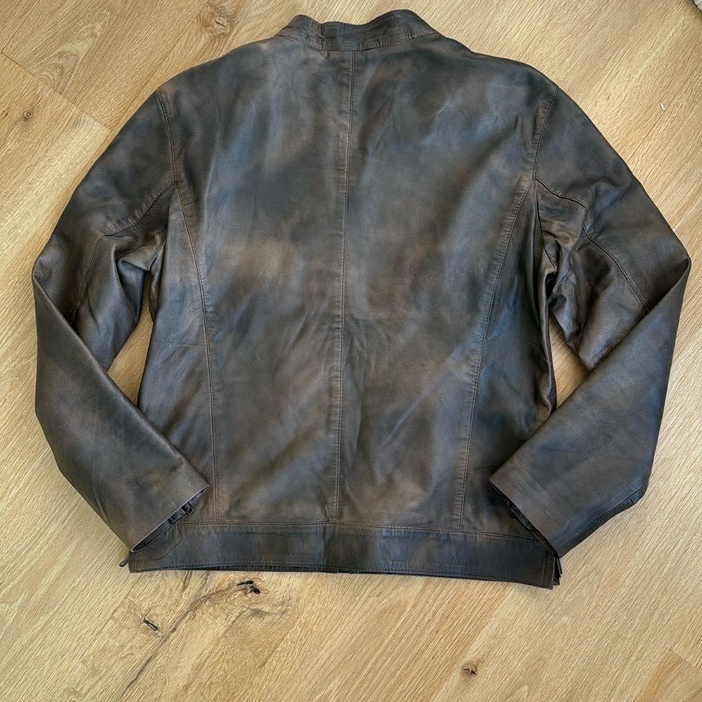SAROCHI Women's Handmade Oversize Bomber Lambskin Soft Real Leather - Picture 11 of 15